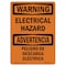 Signmission OSHA Warning Sign, 7" Height, 10" Width, Rigid Plastic, Electrical Hazard Bilingual, Landscape OS-WS-P-710-L-12585 - alternate 1